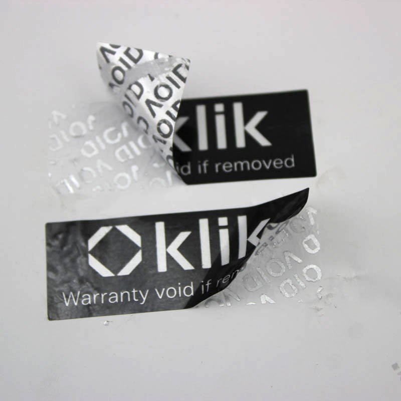 Manufactory Direct Printing Gold Foil Vinyl Labels Packaging Tamper Proof Warranty VOID Adhesive Stickers Supplier