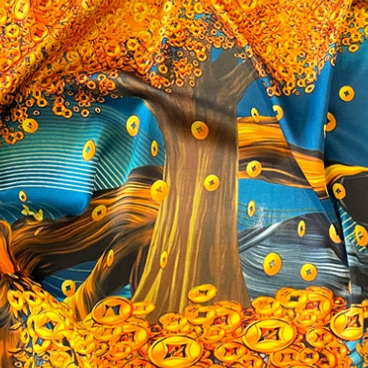 2024 New design woman scarf 70*70cm luxury silk square scarves for ladies Square printing handkerchief