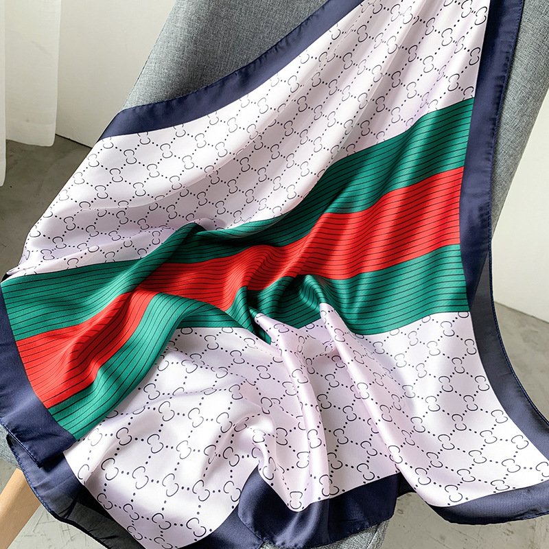 Wholesale 70 Women Scarf Silk Feeling Hair Neck Square Brand Office bandanna muffler Waiter Flight Attendants Handkerchief wrap