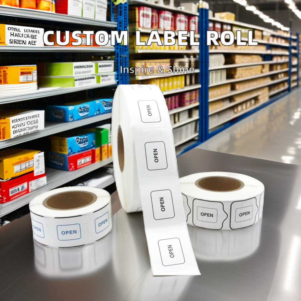 Custom Printed Logo Labels Waterproof BOPP Die Cut Stickers for Packaging Roll Labels for Wet Wipes Package Label