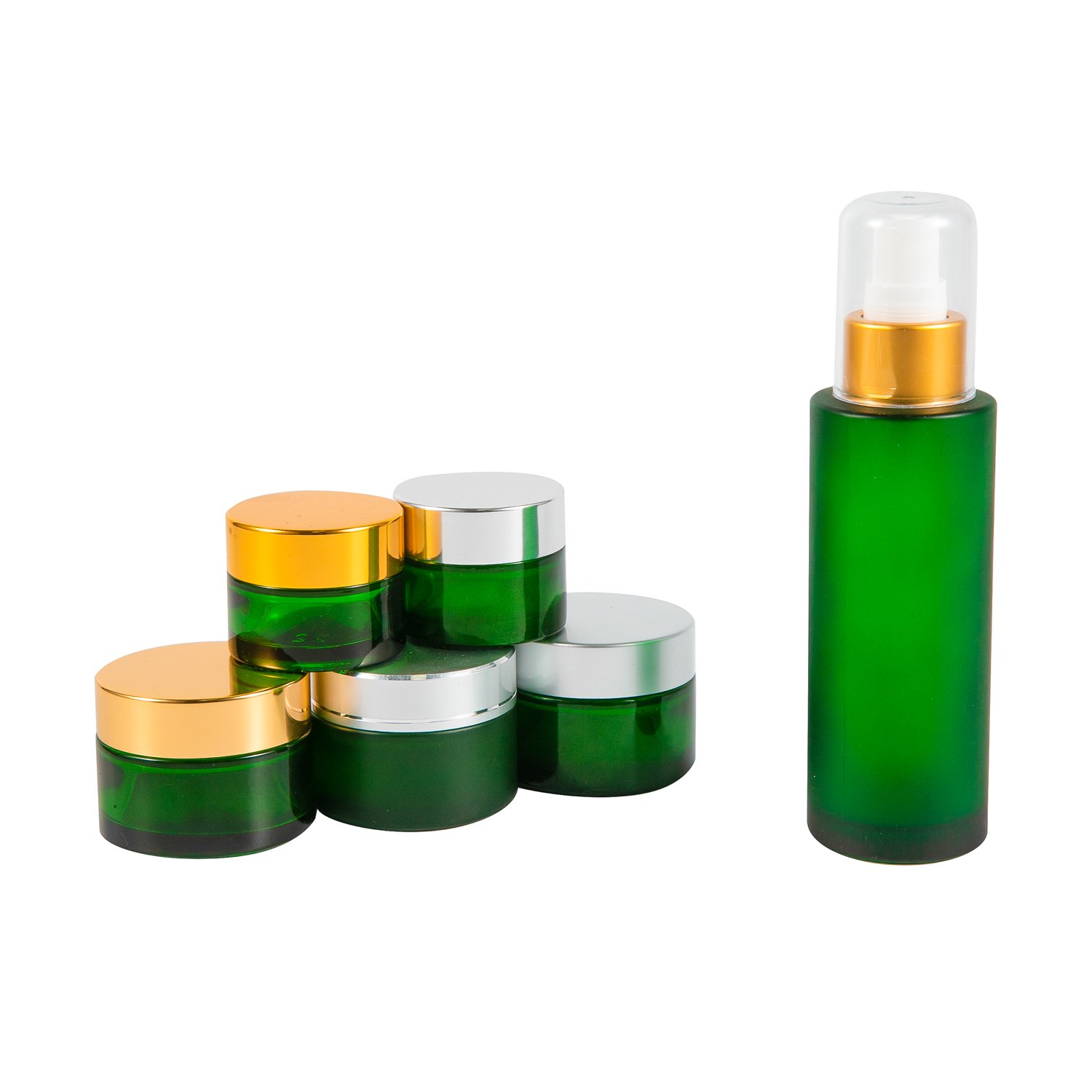 New Arrival frosted Glass jar 15g 30ml Customized cream jar