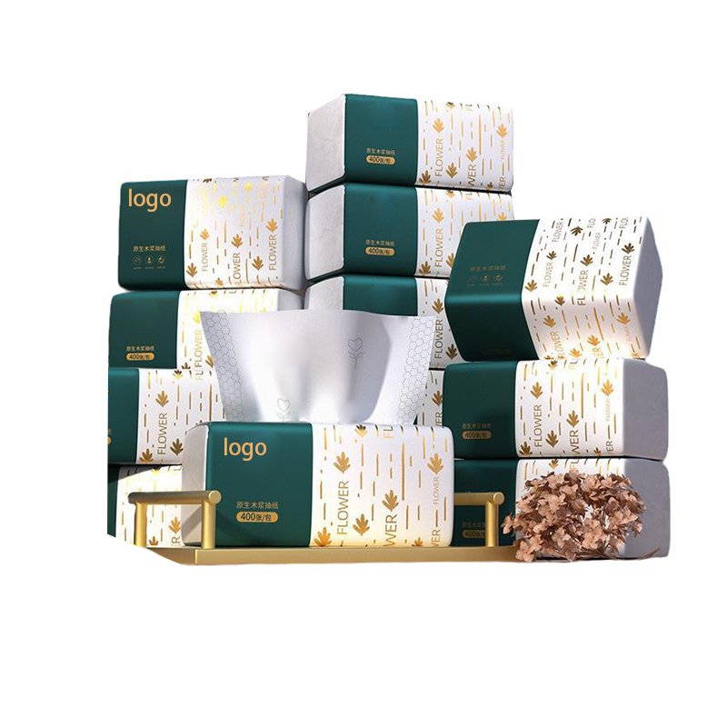 Hot Sale Facial Tissue White Comfortable Soft Touch Skin Friendly 4 Ply Customized Printed Handkerchief Facial Paper Tissue