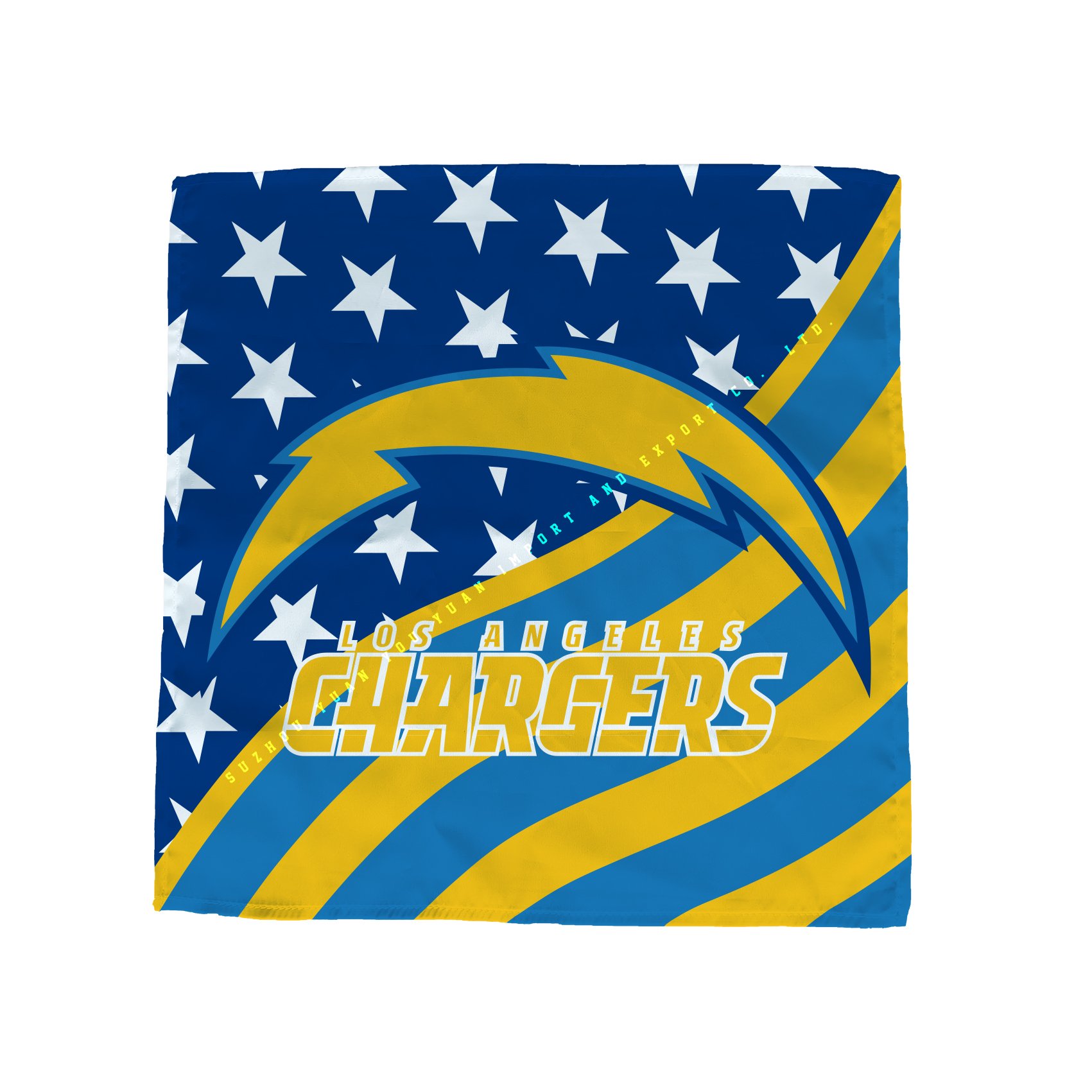 30x30cm 55x55cm 90x90cm Los Angeles Chargers Multifunction Durable Use Bandana custom magic square headband large handkerchief