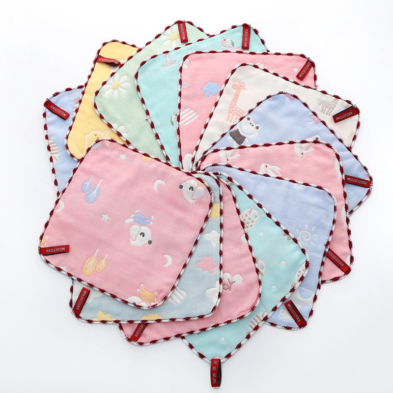 Wholesale gift packing cotton Baby towels cotton newborn Baby Face Cloth Handkerchief Towel