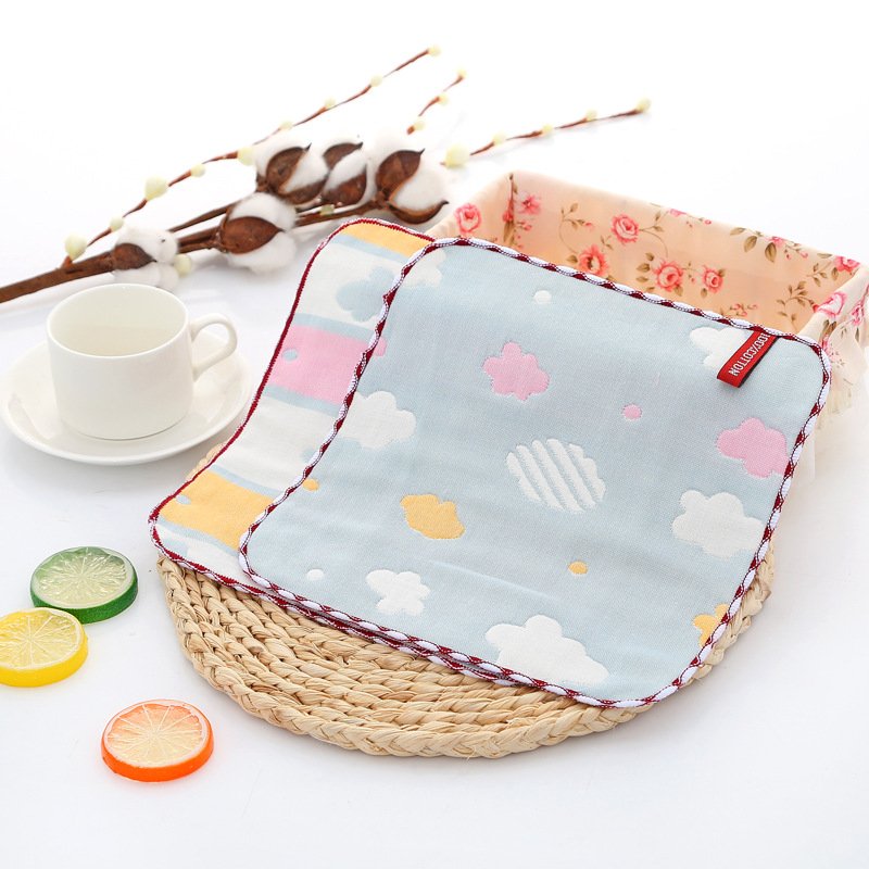 Wholesale gift packing cotton Baby towels cotton newborn Baby Face Cloth Handkerchief Towel