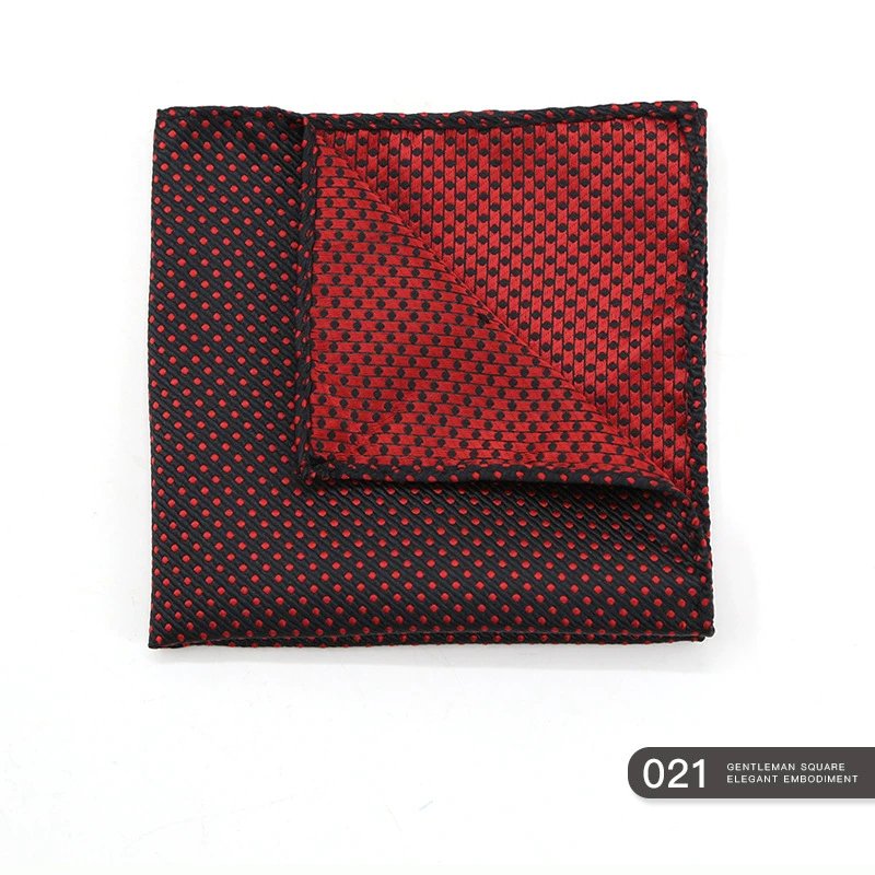 Support Custom Pocket Square Jacquard Polyester Handkerchief for Men