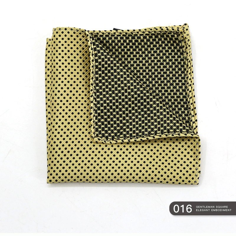 Support Custom Pocket Square Jacquard Polyester Handkerchief for Men
