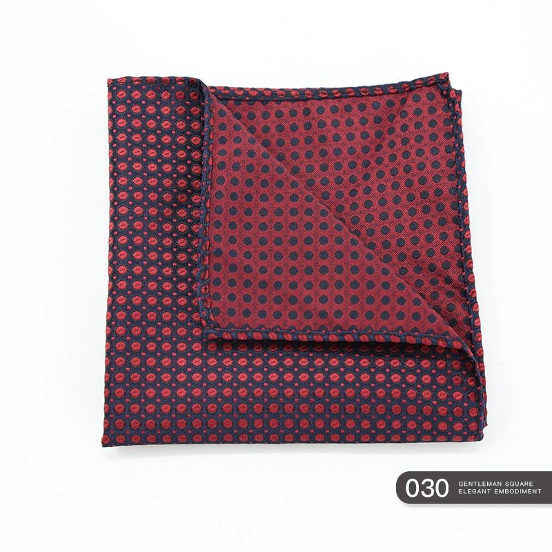 Support Custom Pocket Square Jacquard Polyester Handkerchief for Men