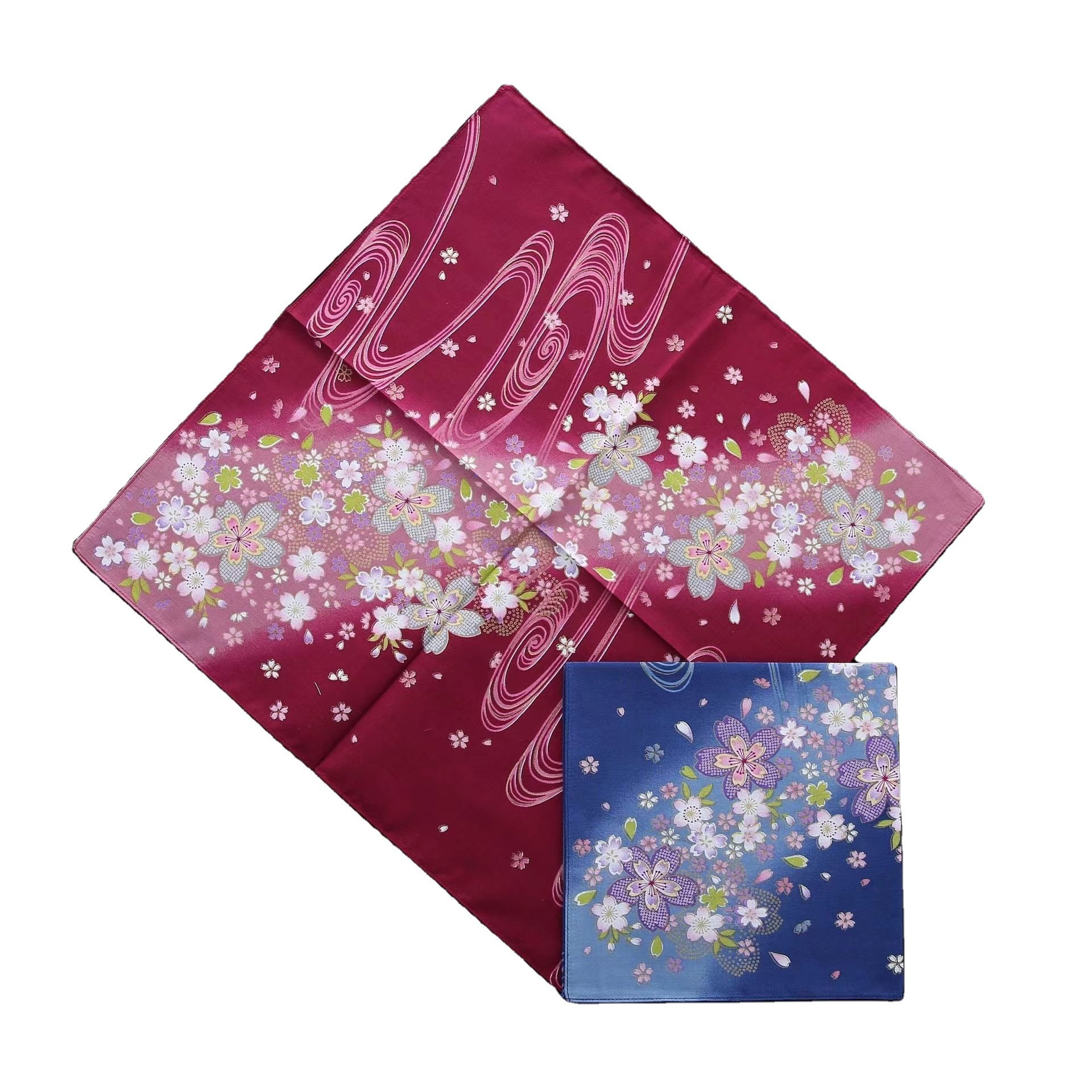 43cm pure cotton ladies printed handkerchief cotton high-grade Japanese and South Korean wind wrapped towel wipe handkerchief