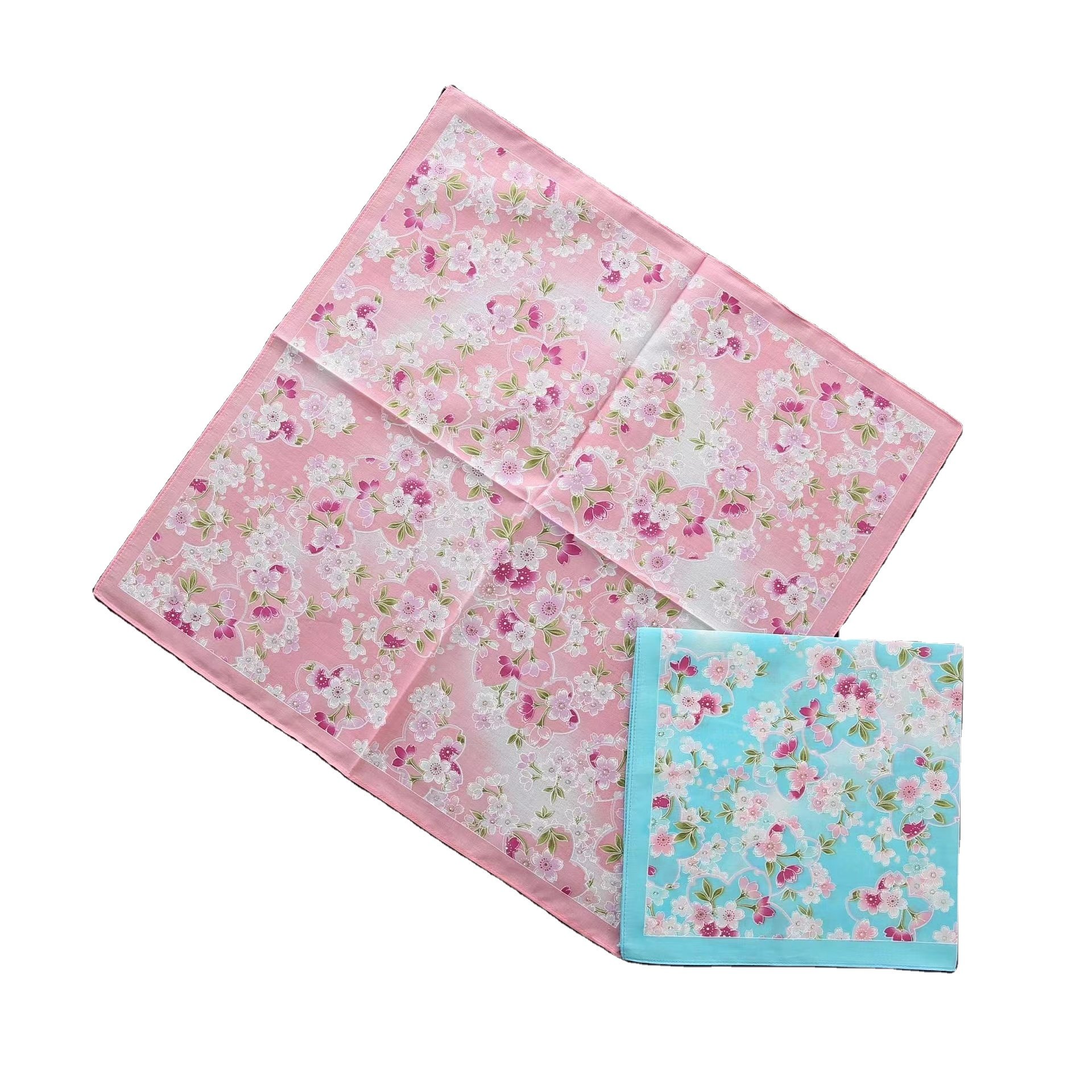 43cm pure cotton ladies printed handkerchief cotton high-grade Japanese and South Korean wind wrapped towel wipe handkerchief