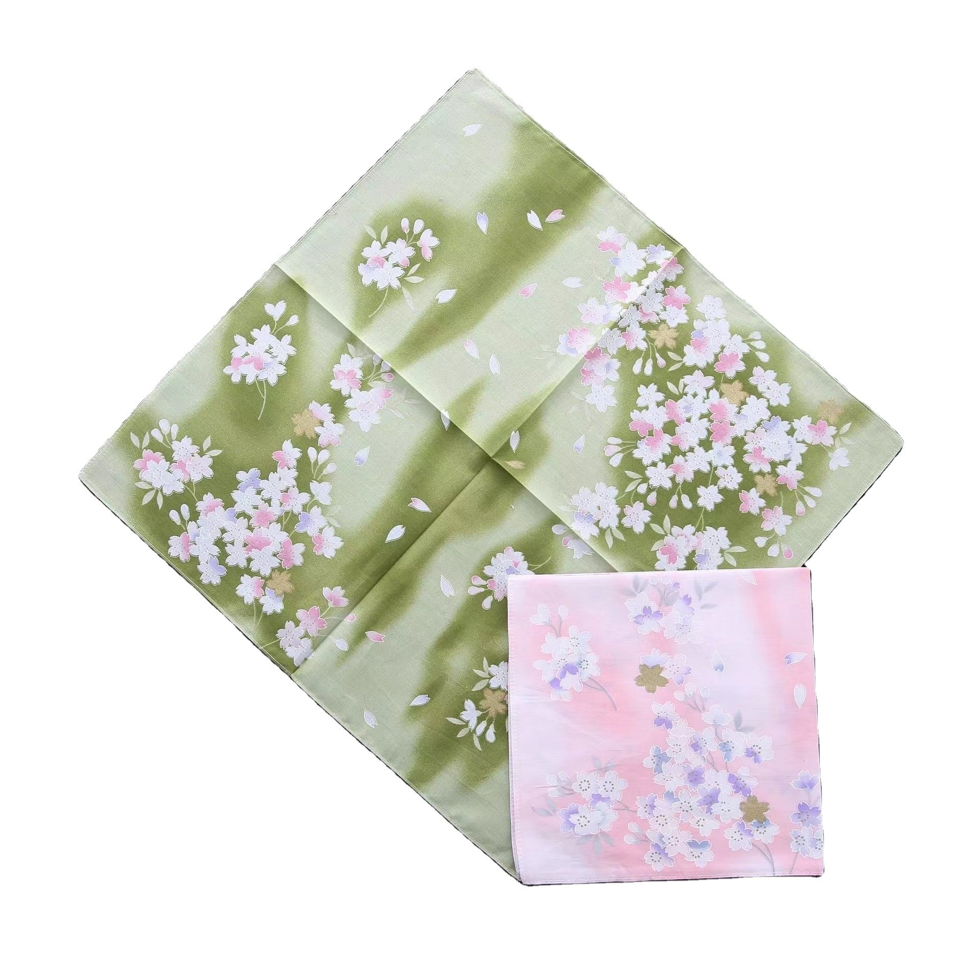 43cm pure cotton ladies printed handkerchief cotton high-grade Japanese and South Korean wind wrapped towel wipe handkerchief