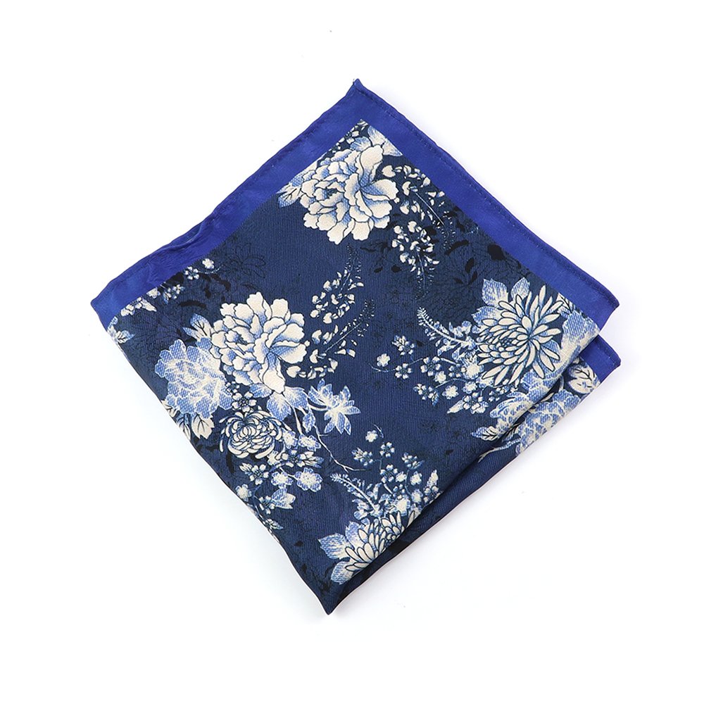 30x30 Hand Rolled Edge Premium Men Business Novelty Fashion Custom Print Green Leaf Handkerchief Pocket Square Handmade