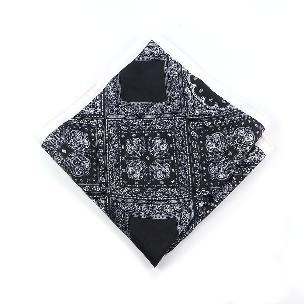 30x30 Hand Rolled Edge Premium Men Business Novelty Fashion Custom Print Green Leaf Handkerchief Pocket Square Handmade
