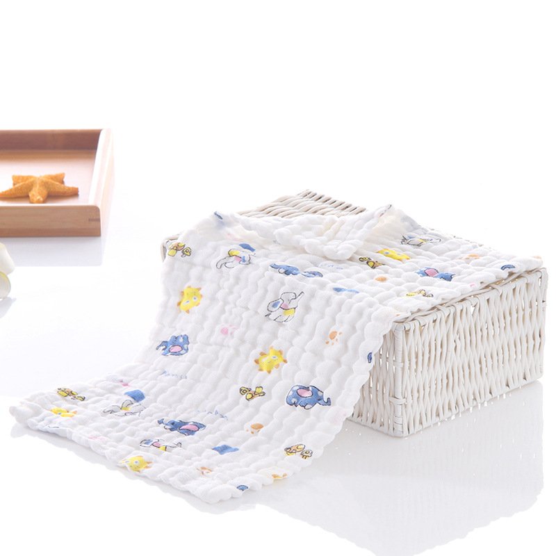 Custom Wholesale organic muslin 6 layer baby muslin cleansing cloth facial towel Muslin Handkerchief Custom Printed Face Cloth