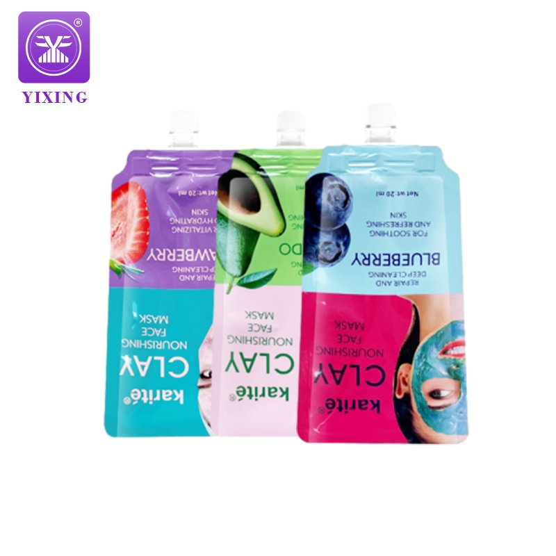 Customized packaging cosmetics Facial mask bag Spouts pouches sample packaging cosmetics