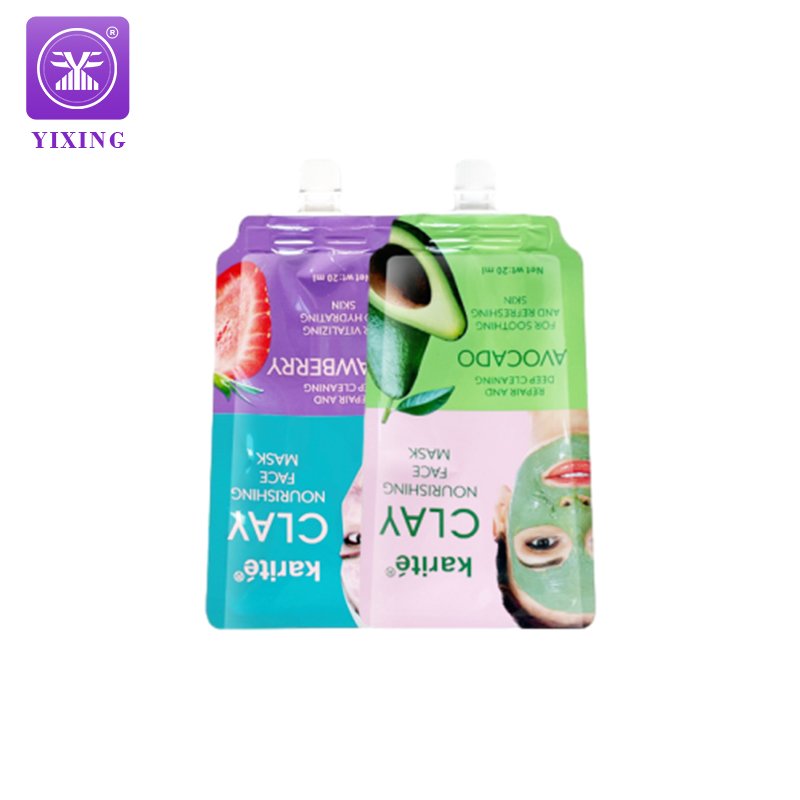 Customized packaging cosmetics Facial mask bag Spouts pouches sample packaging cosmetics