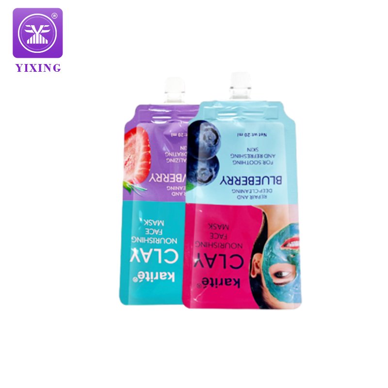 Customized packaging cosmetics Facial mask bag Spouts pouches sample packaging cosmetics