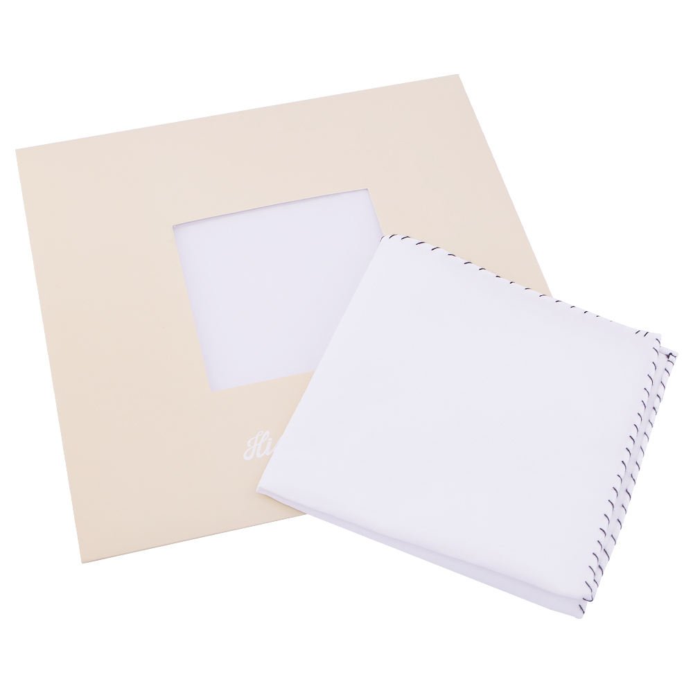 New Design Custom Logo White Color Handkerchief Cotton High Quality Low Price Business Classic Pocket Square For Adult Men