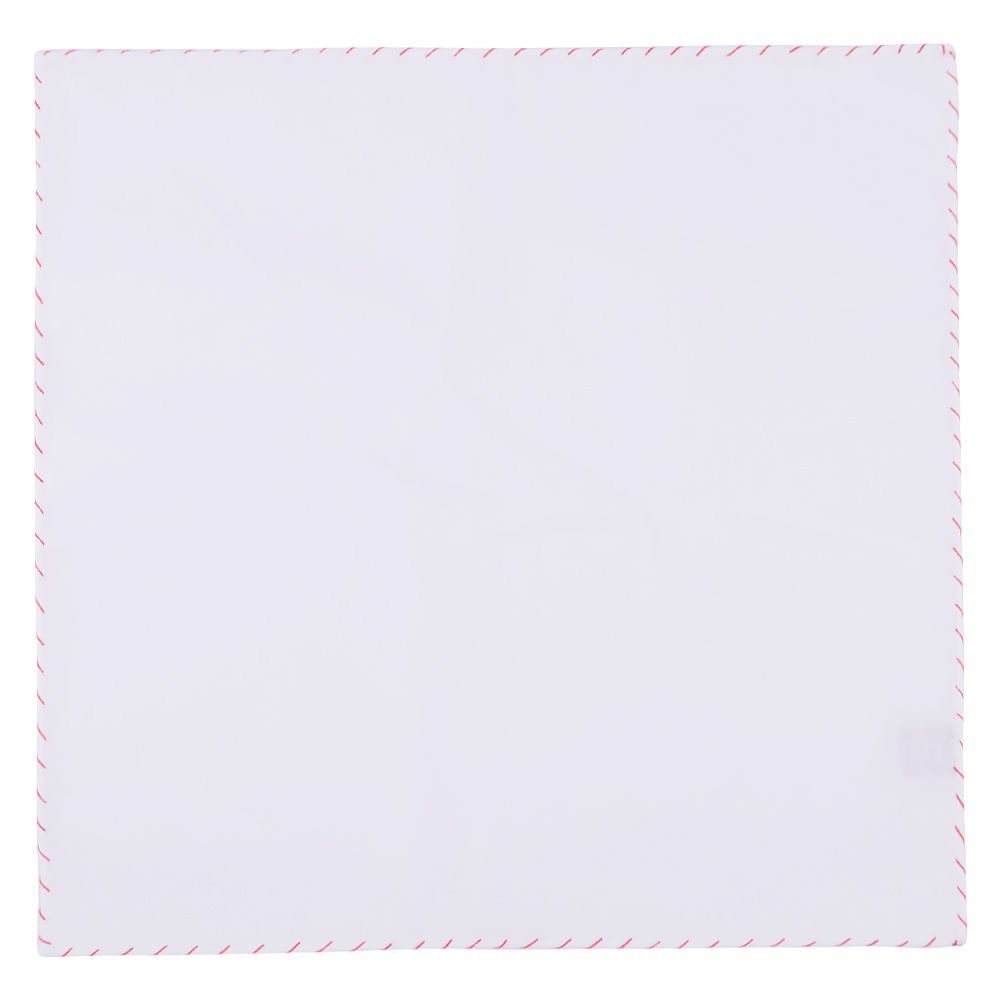 New Design Custom Logo White Color Handkerchief Cotton High Quality Low Price Business Classic Pocket Square For Adult Men