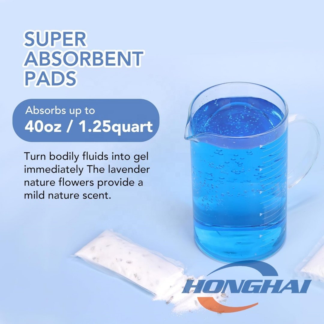 Commode Liners with Super Absorbent pad, 60 Liners. Instantly convert human waste into gel