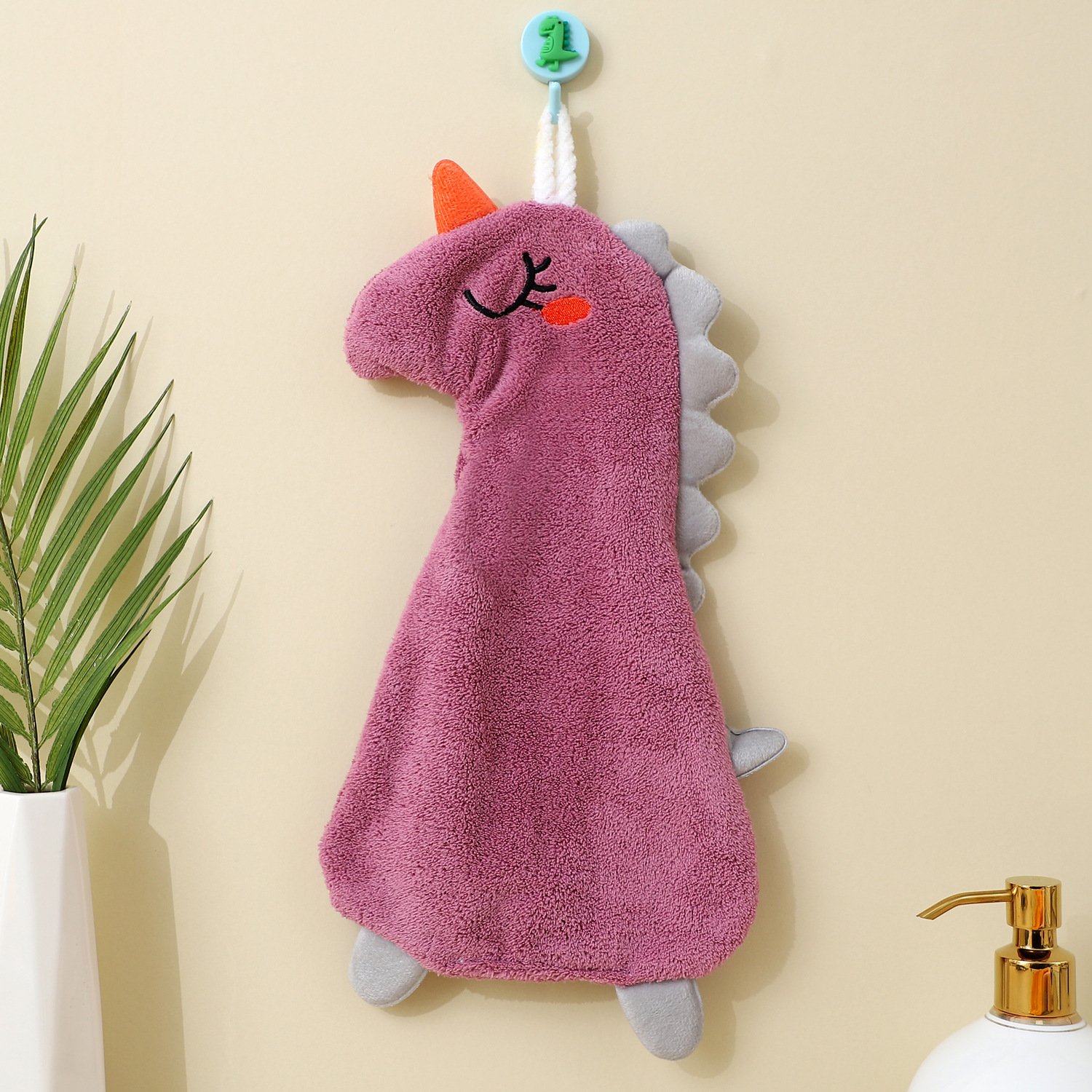 Coral Velvet Square Towels for Cleaning Hanging Hand and Tea Cups Thickened Absorbent Small Indoor Kitchen Handkerchiefs