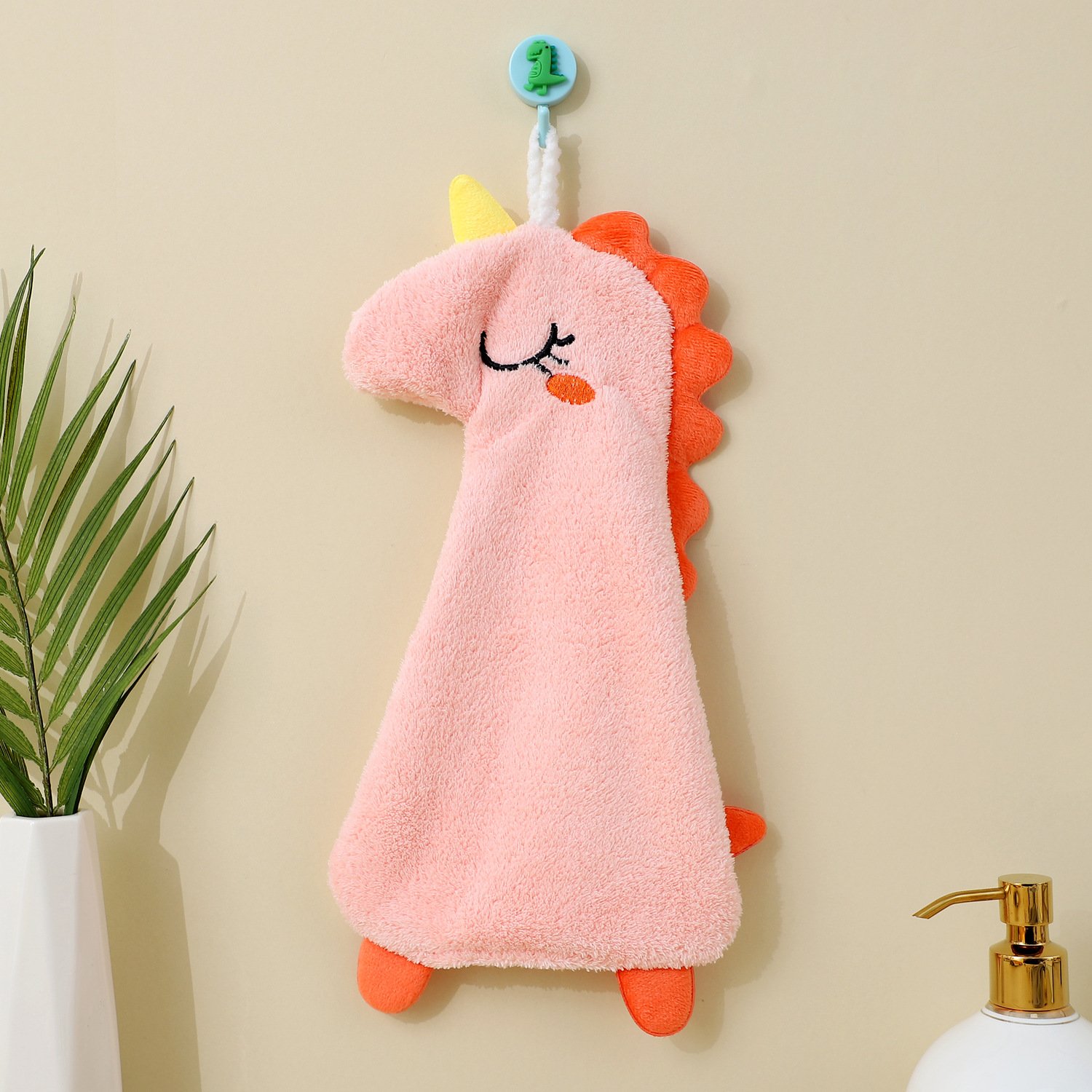 Coral Velvet Square Towels for Cleaning Hanging Hand and Tea Cups Thickened Absorbent Small Indoor Kitchen Handkerchiefs