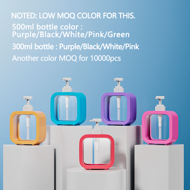 OEM Customized Color PET Plastic Square Liquid Packaging Bag with Pump Bottle for Cosmetic Shampoo and Shower Gel for Lotions