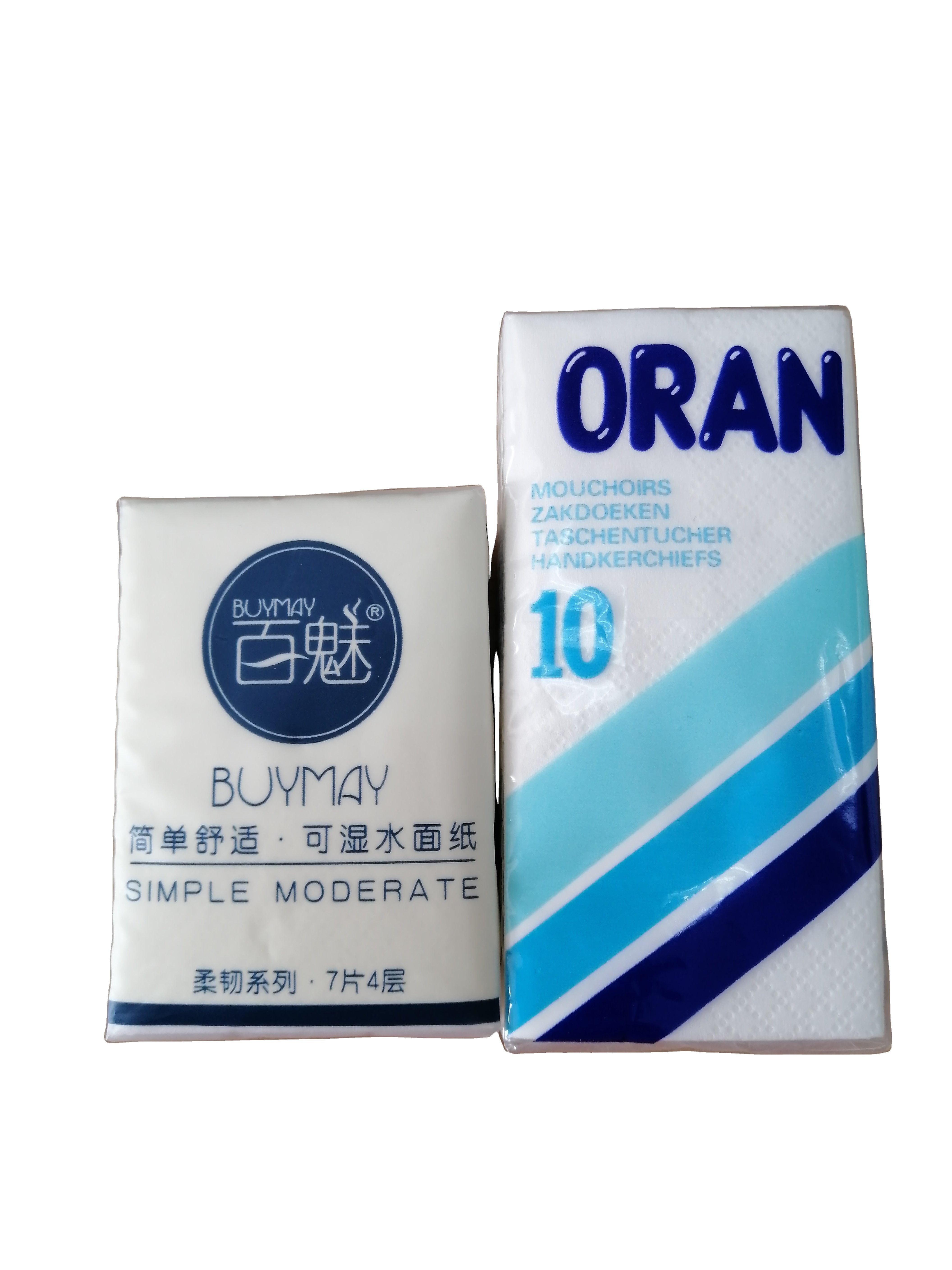 Foldable customized layers sizes Pure Color Wood Pulp Disposable Handkerchief Paper Pocket Tissue