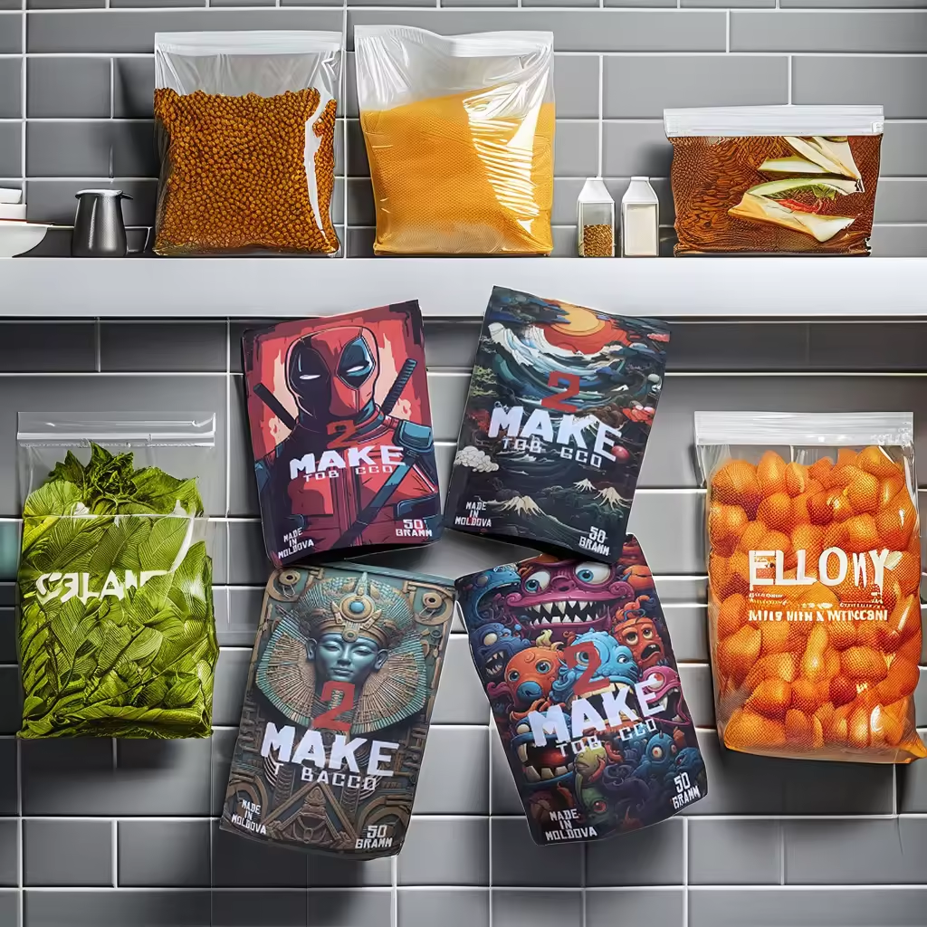 Customized Black Sealable Bags for Food Packaging Standing Pouch Retail Packaging Solution