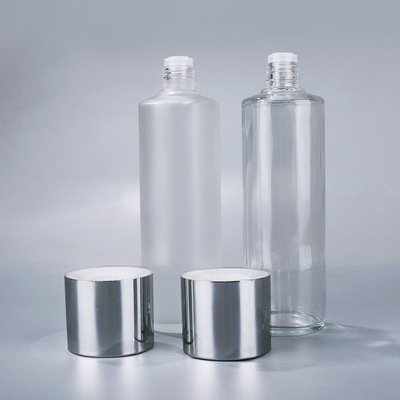 FTS Pet Bottles For Cosmetics Toner Pet Package Flat Shoulder Glass Pet Bottle 230ml