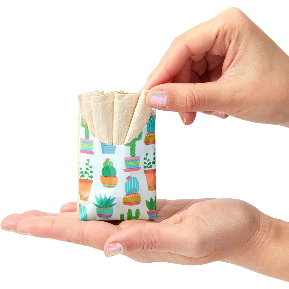 Lingyi Eco-friendly facial disposable pocket mini pack facial tissue paper pocket tissue bulk pocket handkerchief