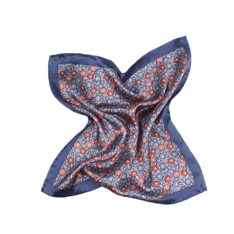 Colorful Print Paisley Floral Dot 33cm Polyester Handkerchief Scarf Men Wedding Party Suit Tie Pocket Square Gift Accessory