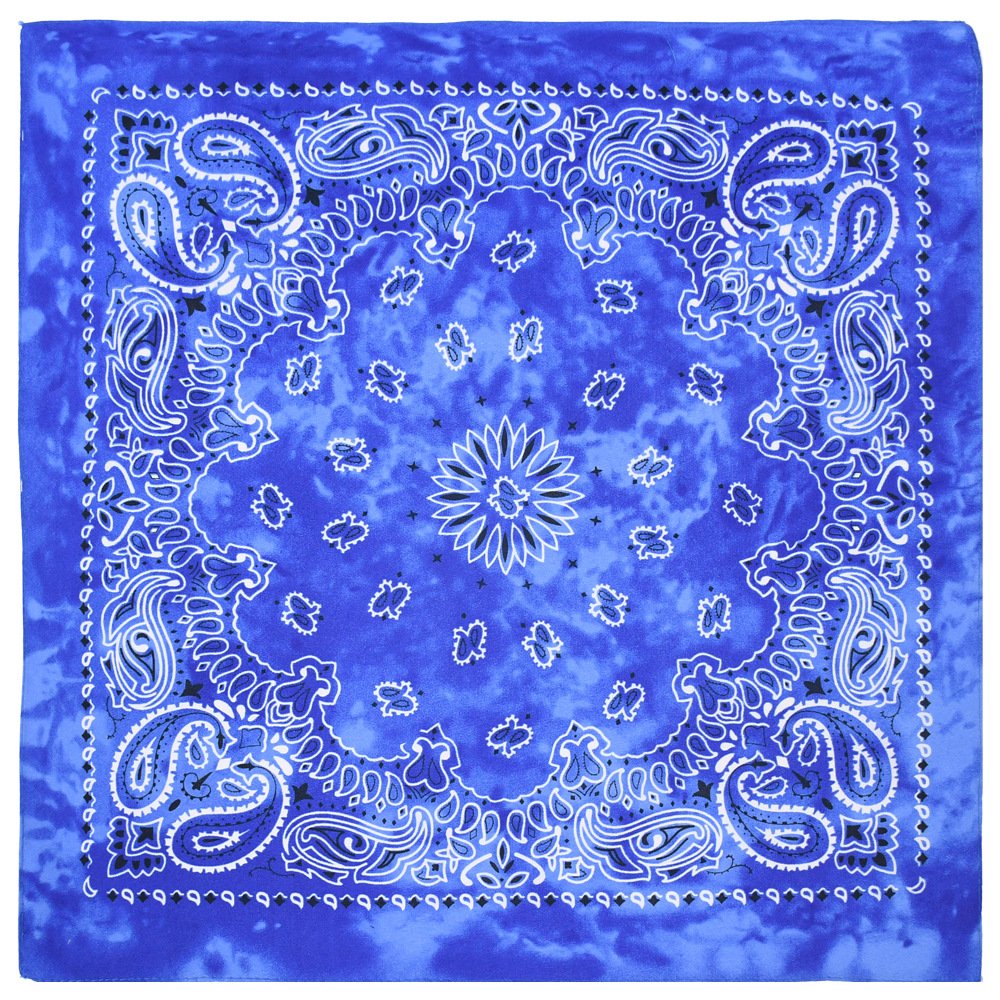 Zandy OEM cotton solid pure color paisley custom hip hop bandana scarf face bandana square scarf handkerchiefs
