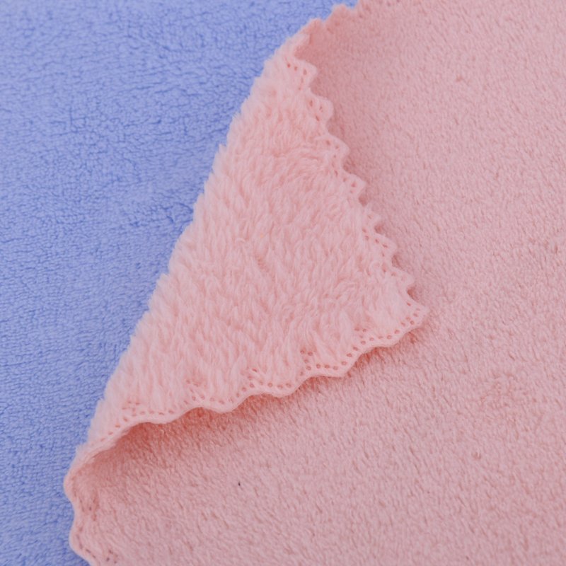25*25cm Coral fleece small square towel children's handkerchief washing towel kitchen household cleaning cloth microfiber