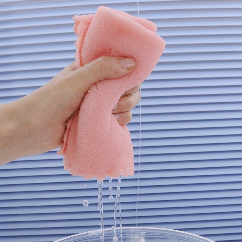 25*25cm Coral fleece small square towel children's handkerchief washing towel kitchen household cleaning cloth microfiber