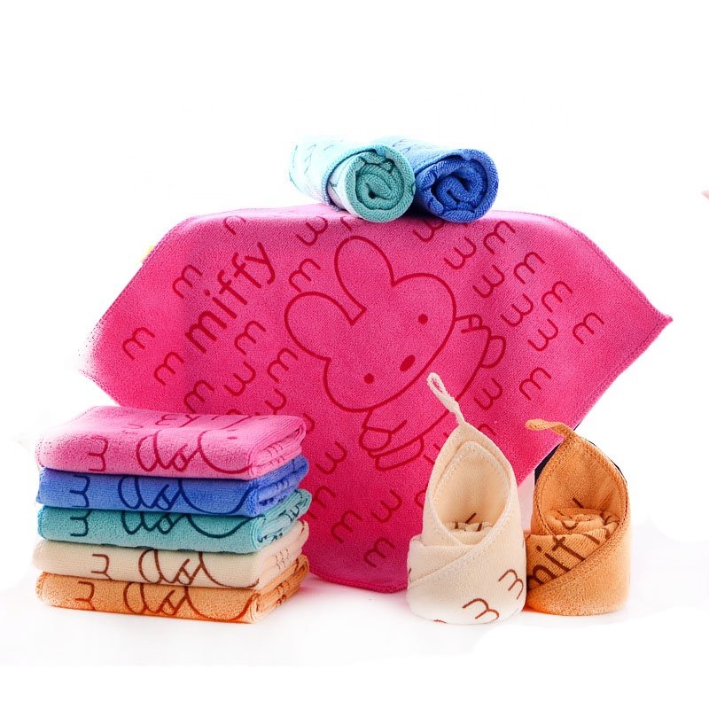 Handkerchief Hand-Towel Absorbent-Face Rabbit-Style Small Nano-Microfiber Cartoon Cute Towel