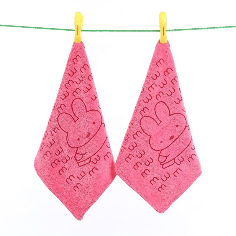 Handkerchief Hand-Towel Absorbent-Face Rabbit-Style Small Nano-Microfiber Cartoon Cute Towel