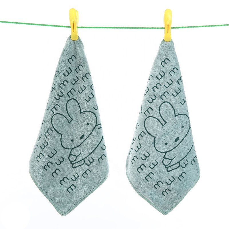 Handkerchief Hand-Towel Absorbent-Face Rabbit-Style Small Nano-Microfiber Cartoon Cute Towel