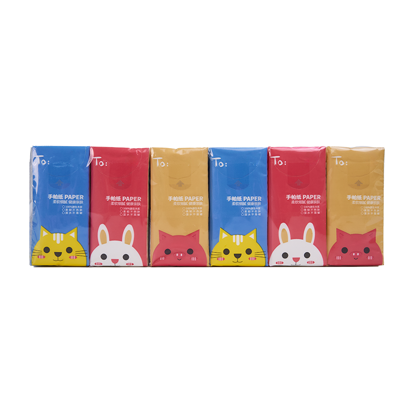 promotional oem white custom tissue pocket print multifunctional hanging tissues bundle pocket handkerchief tissue