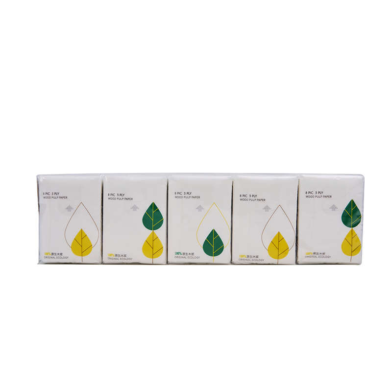 promotional oem white custom tissue pocket print multifunctional hanging tissues bundle pocket handkerchief tissue