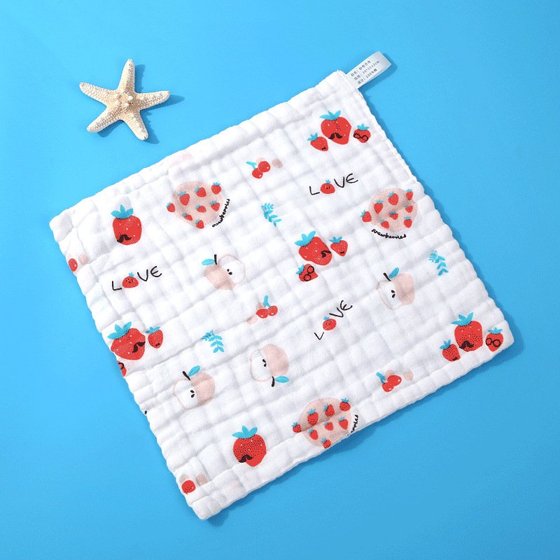 Muslin 6 layers Cotton Soft Baby Towels Handkerchief Bathing Feeding Baby Face Towel Washcloth Face Wipe burp cloths