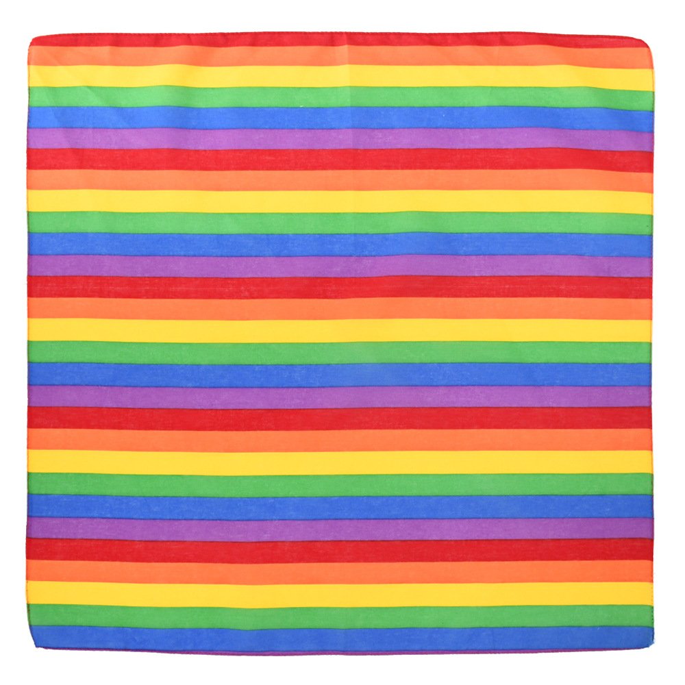 Wholesale Gay Pride Sport Headwear Handkerchief Lgbt Rainbow Printed Cotton Bandanas