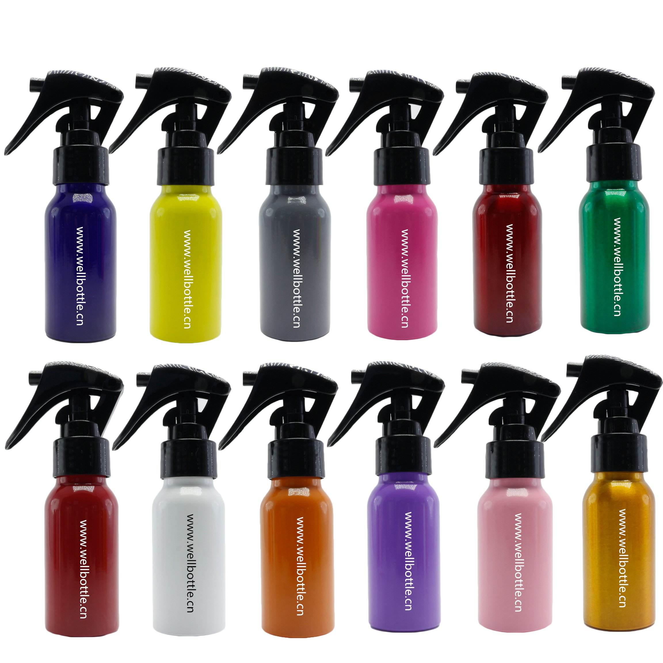 high quality unique empty 30ml 50ml 100ml 250ml 500ml shampoo cosmetic pump spray aluminum screw trigger bottle 8888E