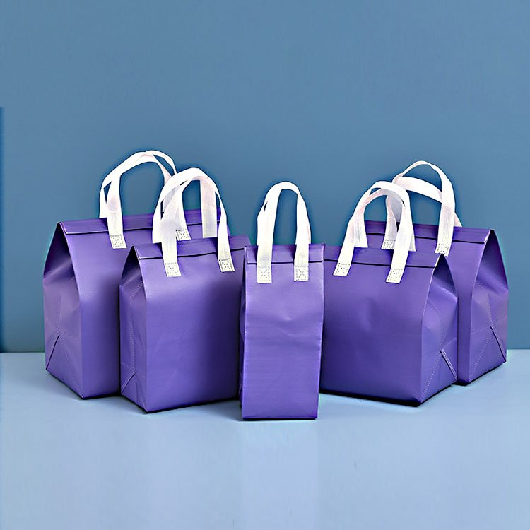 recycled high quality customized logo pp non woven insulated waterproof reusable thermal cooler lunch holder take away fresh bag