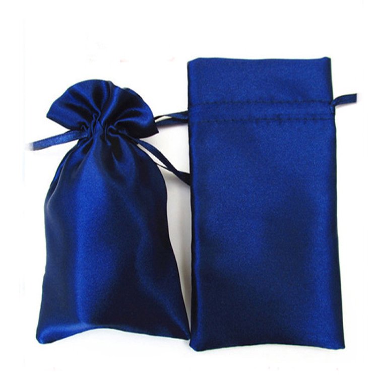 Luxury Custom Logo Jewelry Underwear Satin Pouch Hair Extension Packaging Satin Bags Drawstring Satin Bags Packaging
