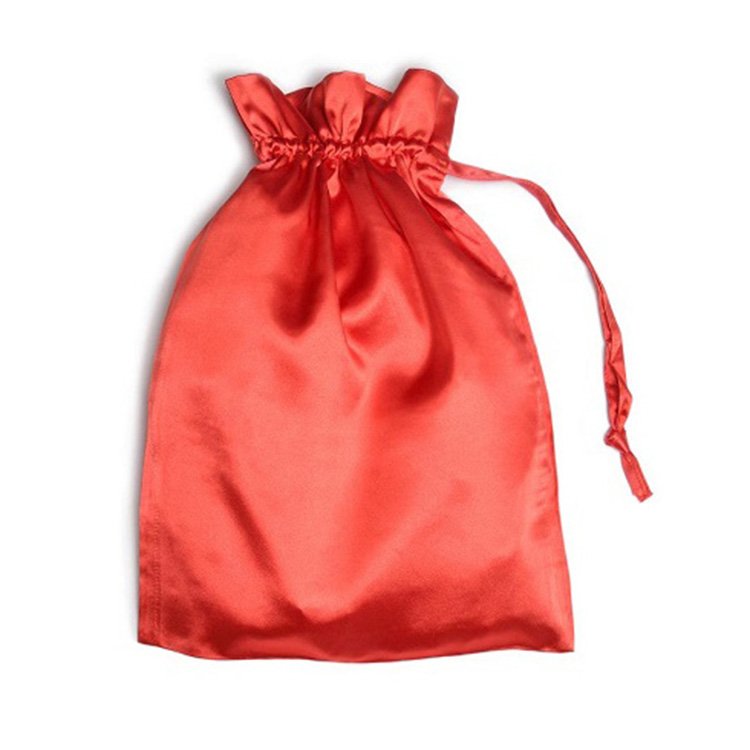 Luxury Custom Logo Jewelry Underwear Satin Pouch Hair Extension Packaging Satin Bags Drawstring Satin Bags Packaging