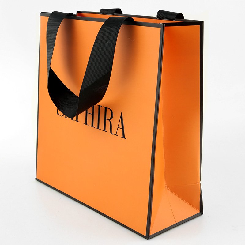 ribbon luxury logo your wholesale white bags for paper shopping custom with clothes carry branded own handle print paper bags