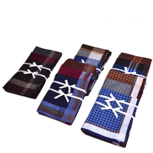 Custom Good Quality Printed Pocket Square Cotton Handkerchief for Men
