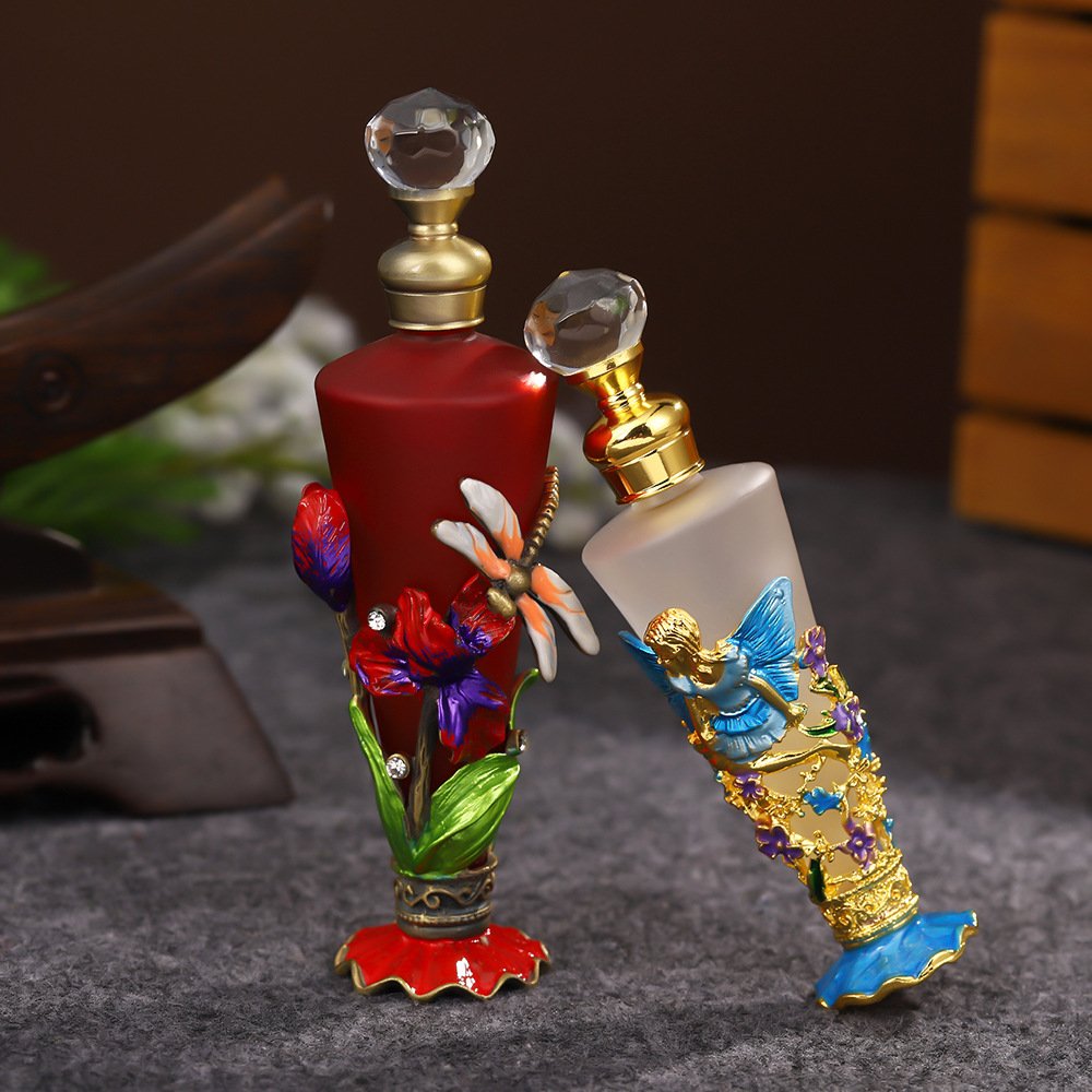Luxury Arab Dubai style oil perfume bottle Middle Eastern style Classic luxury style accept custom glass bottles 15ml