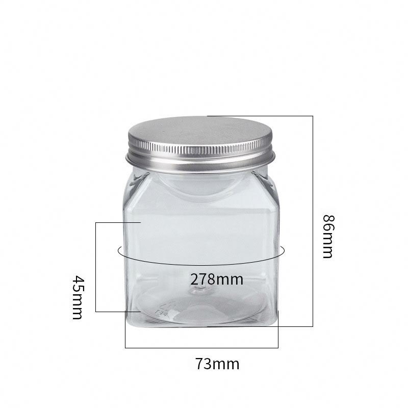 300ml Free Sample Custom color Plastic clear cosmetic Cream Jar Round plastic cosmetic jar Cosmetic Jars